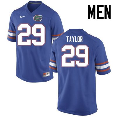 Men's Florida Gators #29 Jeawon Taylor NCAA Nike Blue Authentic Stitched College Football Jersey QEG6462DY